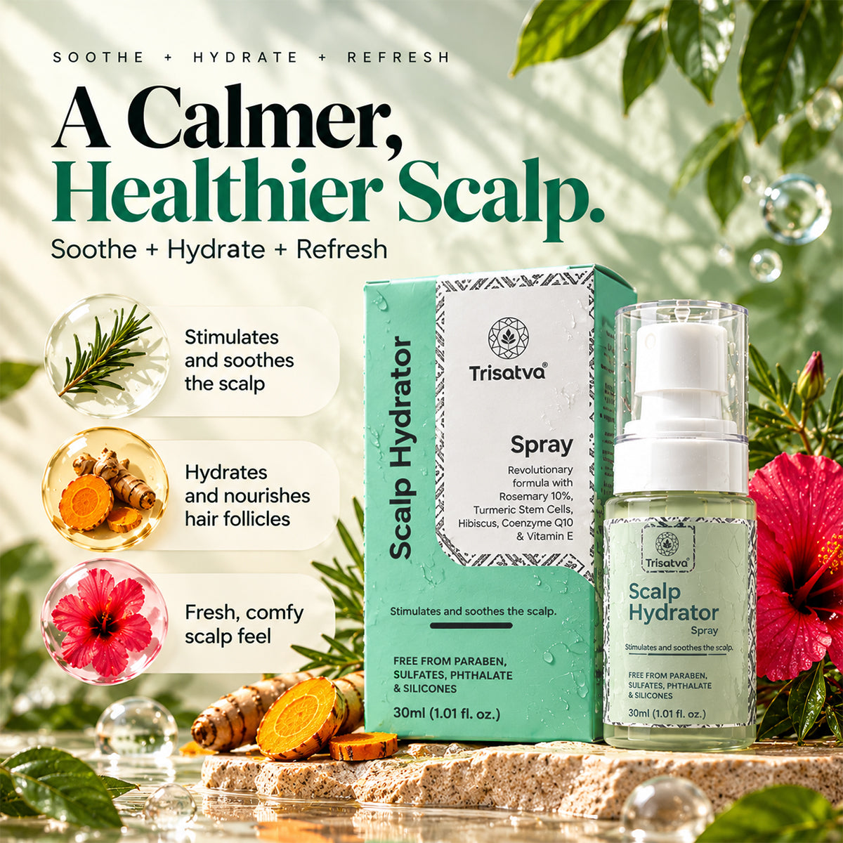 Trisatva Rosemary Scalp Hydrator Spray