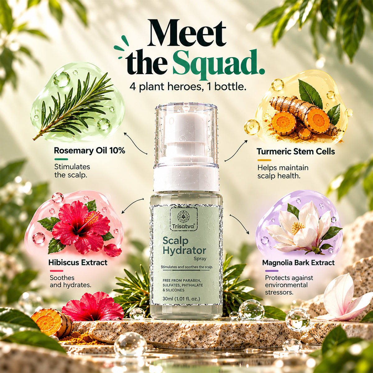 Trisatva Rosemary Scalp Hydrator Spray