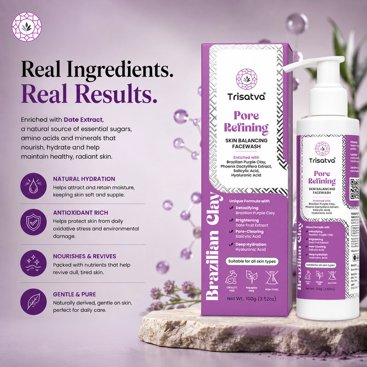 Pore Refining - Brazilian clay face wash