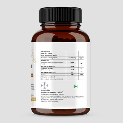 Trisatva ResMarin Capsules | Resveratrol 500mg, Silymarin, Turmeric, Black Pepper, Vitamin C
