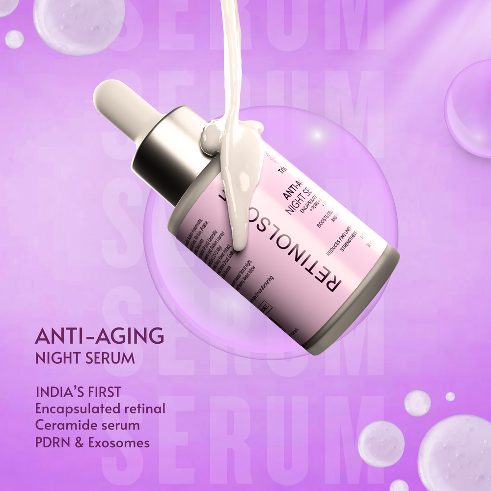 Trisatva India’s First Retinal Shot Serum (Advanced Retinol) with PDRN & Exosomes | Anti Aging Tightening Booster for Glowing Skin | Reduces Wrinkles & Fine Lines (30ml)