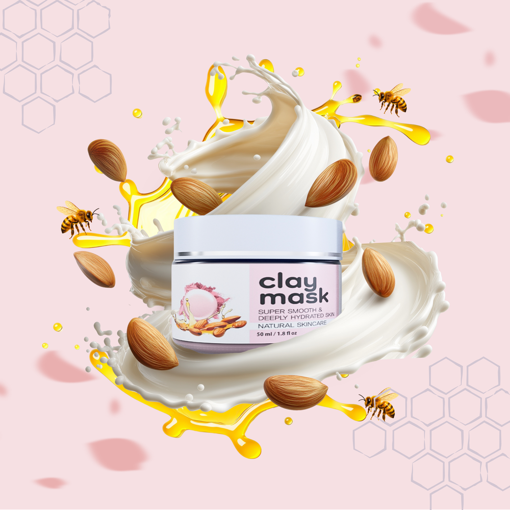 Trisatva French Rose Kaolin Clay Face Mask – Age-Defying & Pore-Refining Glow Mask