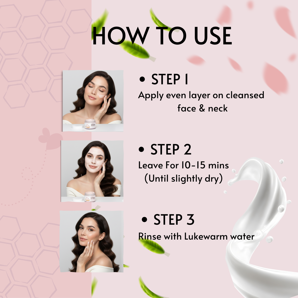 Trisatva French Rose Kaolin Clay Face Mask – Age-Defying & Pore-Refining Glow Mask