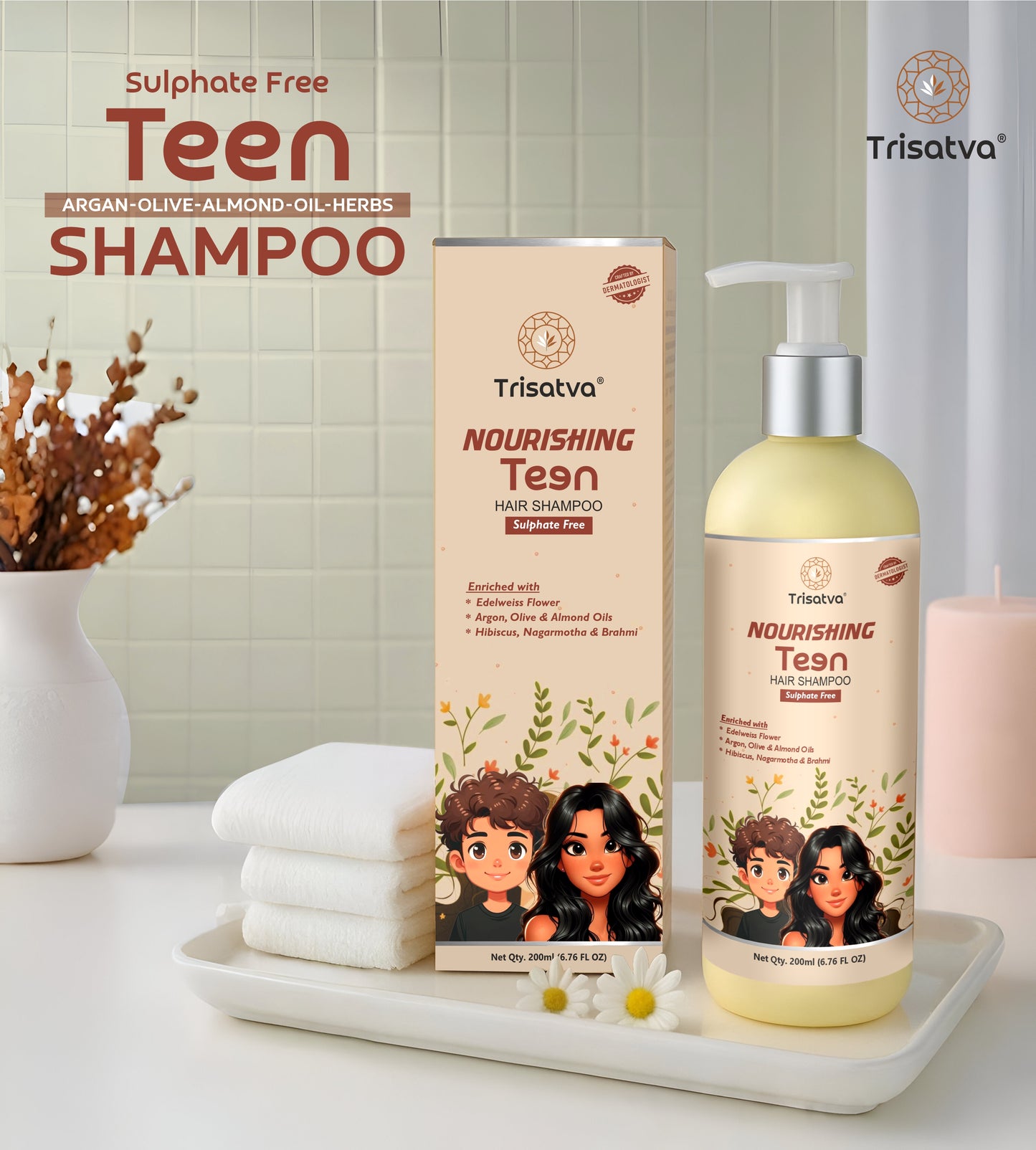 Trisatva Nourishing Teen Shampoo - Sulphate Free