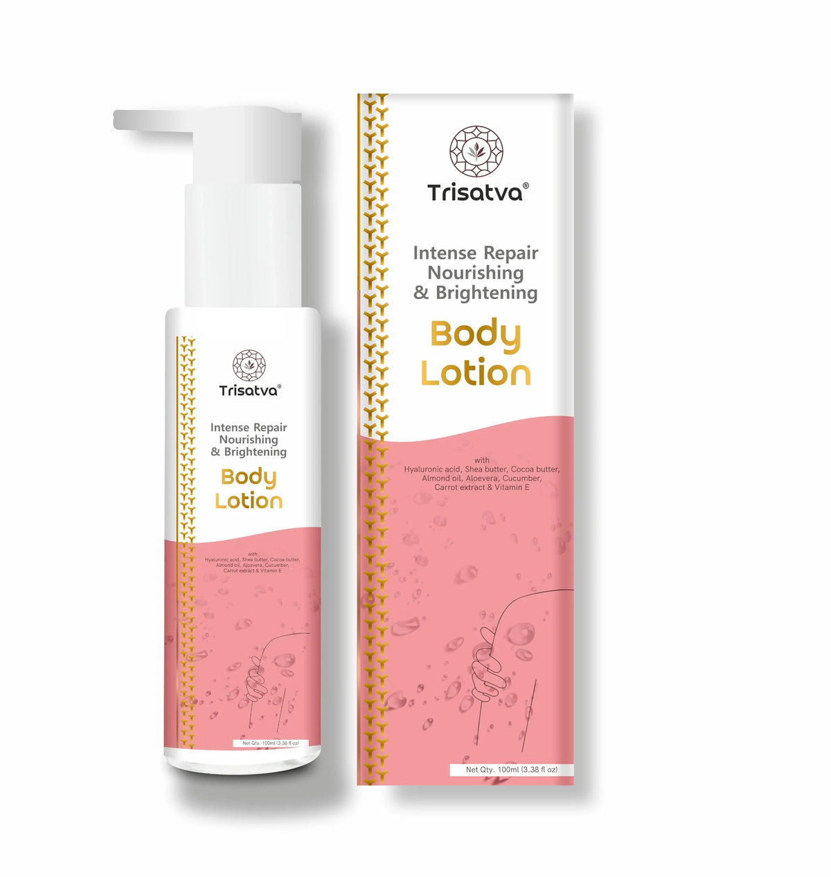 Trisatva Intense Repair Nourishing & Brightening Body Lotion with hyaluronic acid and shea butter