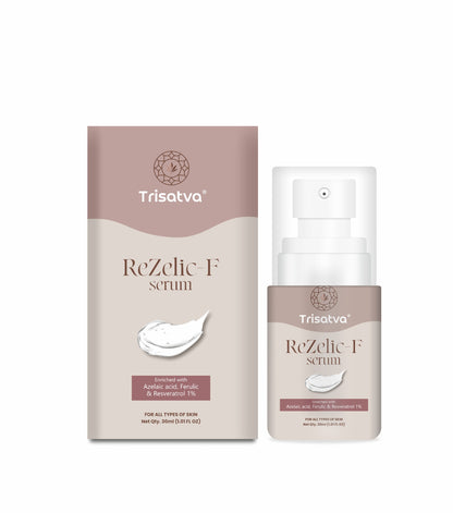 Trisatva ReZelic-F Serum | Azelaic Acid 10%, Ferulic Acid, Resveratrol