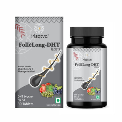 Trisatva Follelong DHT Blocker Tablets for Hair Growth | Biotin, Sitosterol, Nettle, GLA