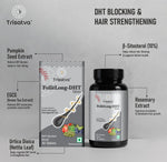 Trisatva Follelong DHT Blocker Tablets for Hair Growth | Biotin, Sitosterol, Nettle, GLA