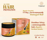 Trisatva Keratin Protein Hair Mask with avocado, hibiscus, fenugreek, protects and repairs damaged hair
