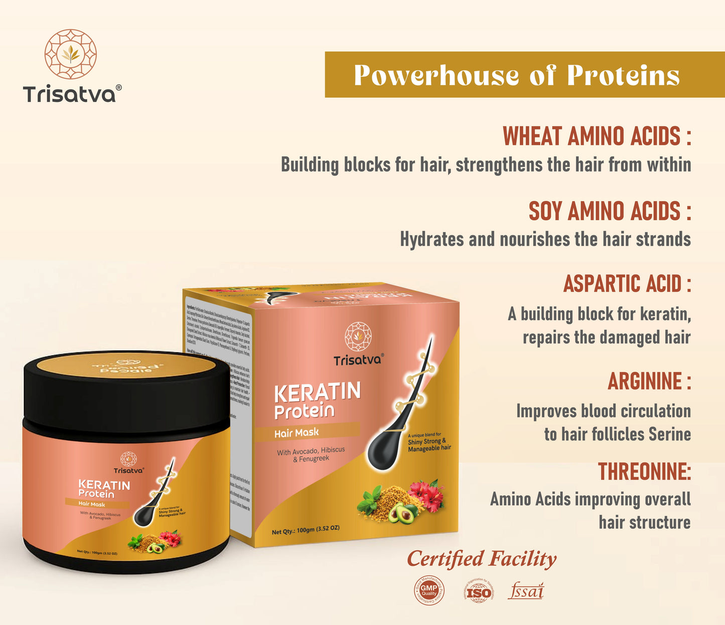 Trisatva Keratin Protein Hair Mask